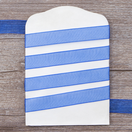 Лента органза SAFISA мини-рулон, 15 мм, 3,5 м, цвет 013 синий. Арт P00520-15мм-13          