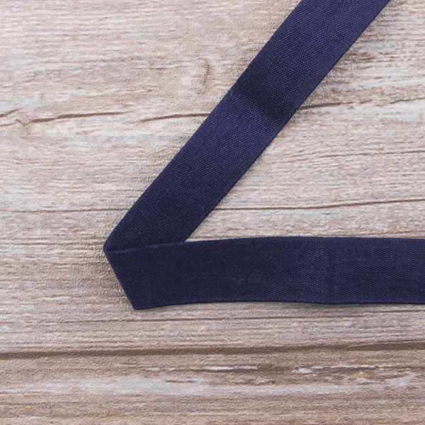 Тесьма киперная хлопковая на блистере SAFISA, 25 мм, 2 м , цвет 15, темно-синий. Арт P00260C-25мм-15         