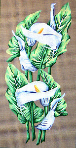 Канва жесткая с рисунком "Каллы",2 картинки