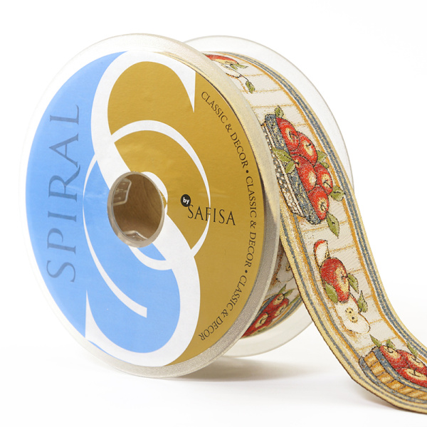 Лента жаккард SAFISA, 50 мм, 15 м, цвет 01. Арт 9217-50мм-01