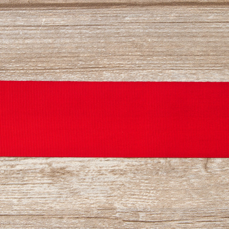 Лента репсовая SAFISA, 50 мм, 25 м, цвет 14 красный. Арт 350-50мм-14