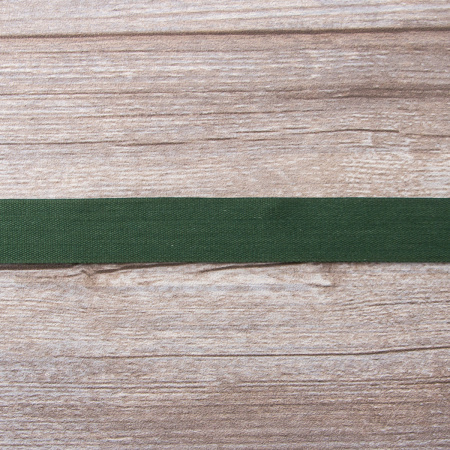 Тесьма киперная хлопковая на блистере SAFISA, 25 мм, 2 м , цвет 43, темно-зеленый. Арт P00260C-25мм-43         