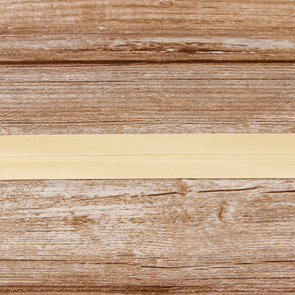 Косая бейка атласная 30 мм, 25 м, цвет 63, бежевый. Арт 6260-30мм-63            