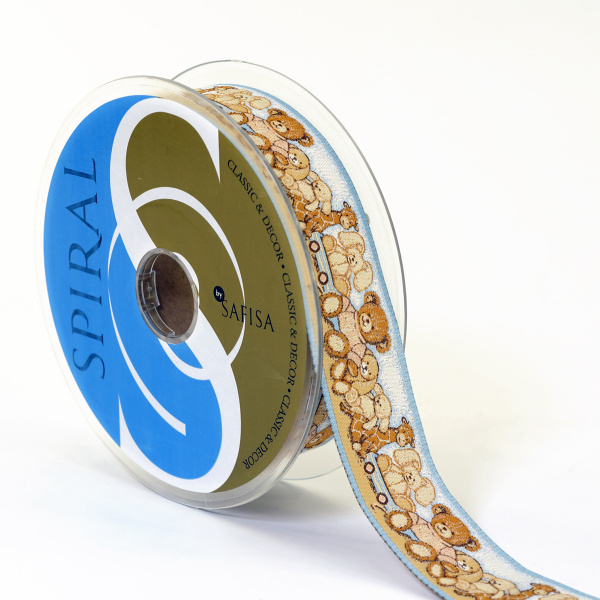 Лента жаккардовая SAFISA, 33 мм, 15 м, цвет 02. Арт 9243-33мм-02