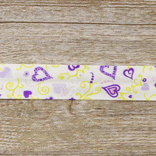 Косая бейка с рисунком SAFISA арт. 6518, 20 мм, 20 м, цвет 05. Арт 6518-20мм-05