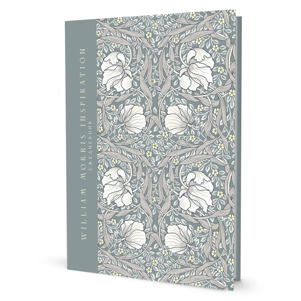 Ежедневник "William Morris Inspiration (мятная с белыми цветами)". Арт ISBN 978-5-00141-726-2
