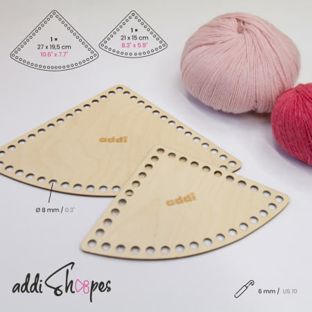 Донышко для вязаных изделий addiShapes, треугольник. Арт 537-2