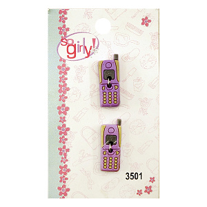 Прорезиненые пуговицы "So Girly". Арт 3501                    