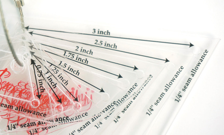 Набор лекал для заготовок-ромбов, 8 размеров (3/4”, 1”, 1 1/4”,1 1/2”, 1 3/4”, 2”,2 1/2”, 3”). Арт NL4162