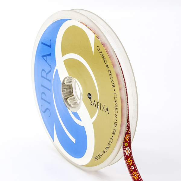 Лента жаккард SAFISA, 10 мм, 15 м, цвет 01. Арт 9165-10мм-01            