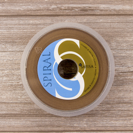 Косая бейка атласная 30 мм, 25 м, цвет 64, молочный шоколад. Арт 6260-30мм-64            