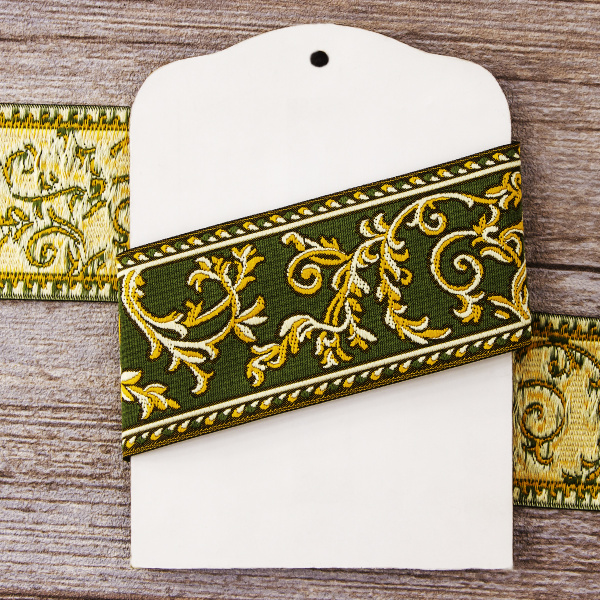 Лента жаккард SAFISA, 50 мм, 15 м, цвет 04. Арт 9113-50мм-04            