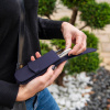 Футляр кожаный "Leather Case Classic" для двух ручек, цвет синий. Арт 41048