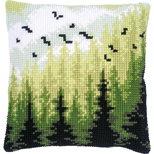 Набор для вышивания подушки "Лес"
