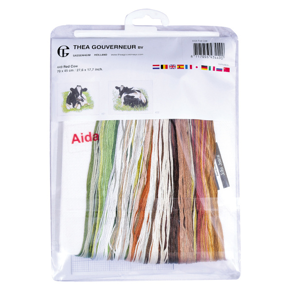 Набор для вышивания "Рыжая корова", канва аида 16 ct. Арт 449A                    