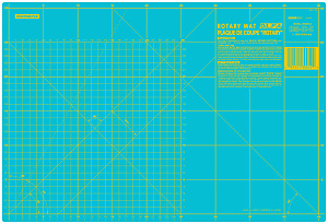 Мат раскройный двусторонний, толщина 1,6 мм, голубой, 45 х 30 см/18'' х 12"
