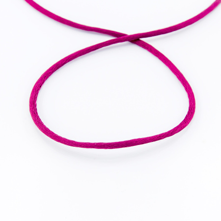 Шнур атласный SAFISA 2 мм, 25 м, цвет 30, бордо. Арт 462-30                  