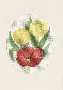 Набор для вышивания открытки "Тюльпаны"