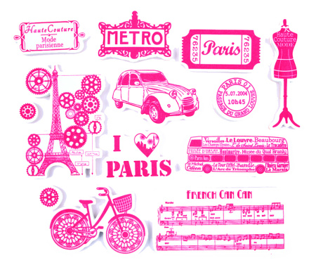 Набор текстильных штампов "Париж". Арт 05260