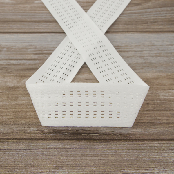 Резинка поясная решетчатая, 45 мм, 25 м, цвет 02 белый. Арт 4796-45мм-02