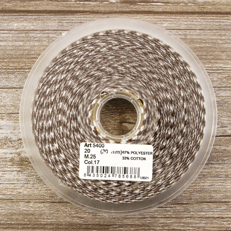 Косая бейка с рисунком SAFISA, арт.5400, 20 мм, 25 м, цвет 17. Арт 5400-20мм-17            