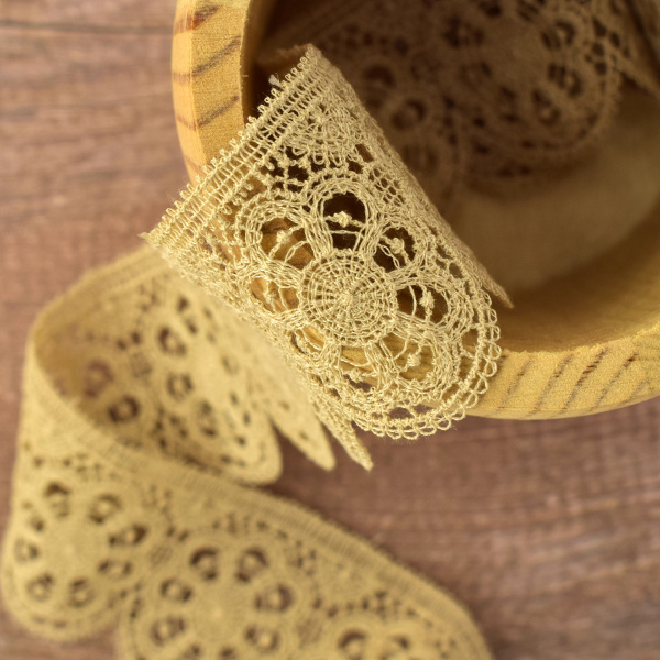 Гипюр, 41 мм, цвет карамель. Арт K047/T3