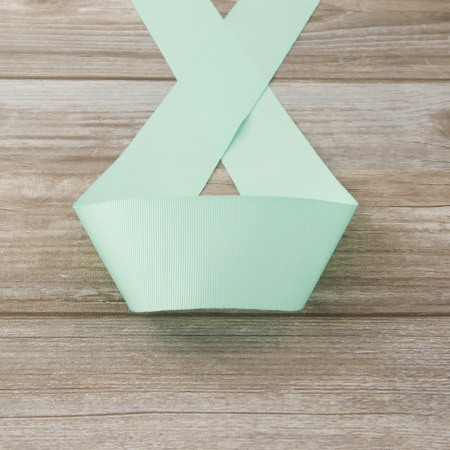 Лента репсовая SAFISA, 50 мм, 25 м, цвет 53 ментоловый. Арт 350-50мм-53