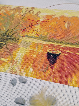 Набор для вышивания  "Осень.Рыбалка". Арт 02.012.10