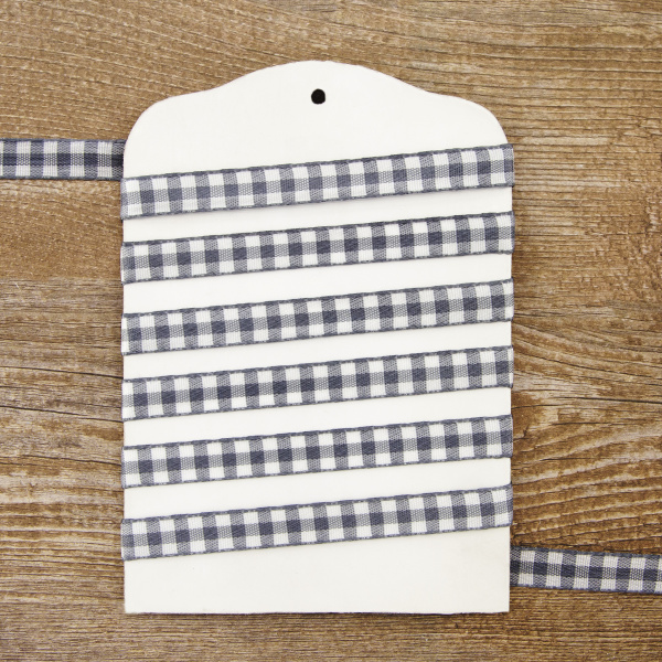 Лента с рисунком клетка SAFISA, 11 мм, 25 м, цвет 68, серый. Арт 469-11мм-68             