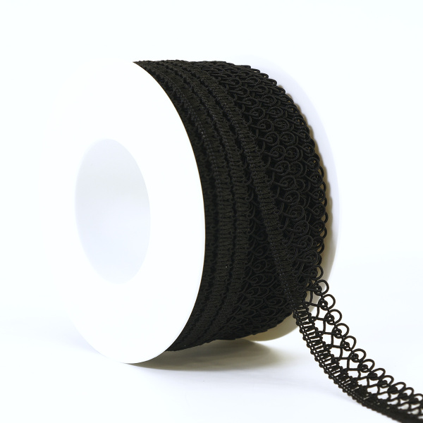 Тесьма PEGA тип интерьерная, цвет черный, 18 мм. Арт 844111218A7001