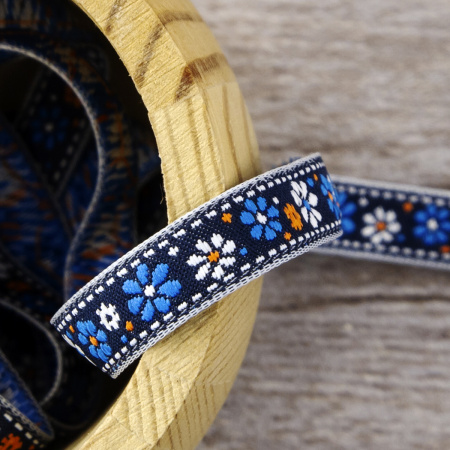 Лента жаккард SAFISA, 10 мм, 15 м, цвет 04. Арт 9165-10мм-04            