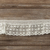 Мерсеризованное хлопковое кружево, 80 мм, цвет белый. Арт 2217/01