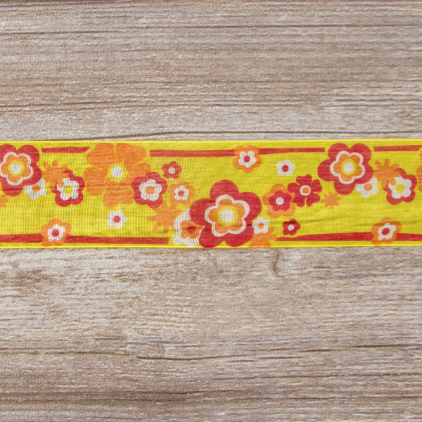 Лента органза с напечатанным рисунком SAFISA, 39 мм, 15 м, цвет 01. Арт 25254-40мм-01           