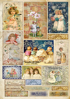 Карта для декупажа "Аmities". Арт DFG390                  