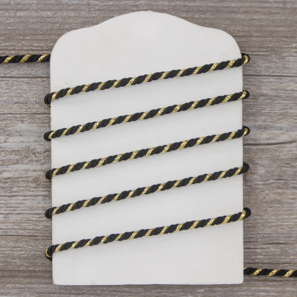 Шнур витой PEGA, черный, 4 мм. Арт 845211940DA701          