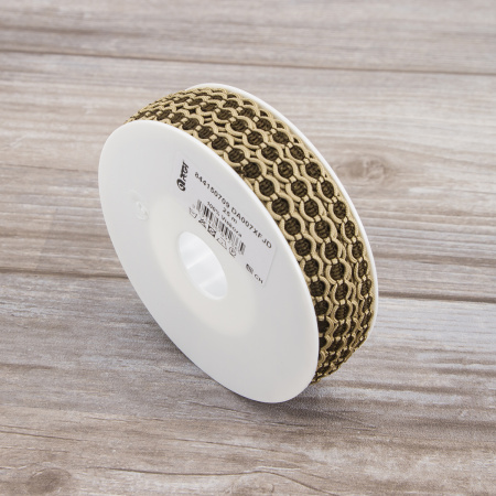 Тесьма PEGA тип отделочная, цвет бежево-коричневый, 9 мм. Арт 844150709DA007          