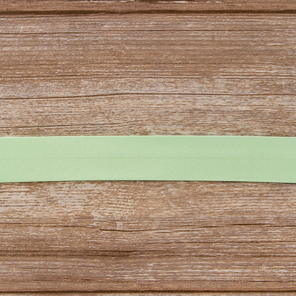 Косая бейка атласная 30 мм, 25 м, цвет 35, светло-зеленый. Арт 6260-30мм-35            