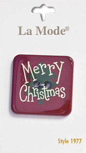 Пуговица LA MODE CRISTMAS "Merry Christmas" . Арт 195001977