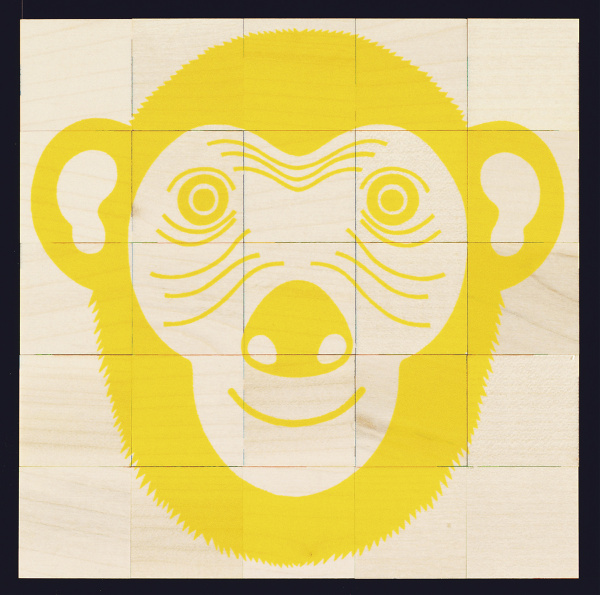 Мозаика из кубиков дизайнерская NAEF BASIC "Animal Puzzle" 3+, натуральное дерево, 25 деталей. Арт 9205