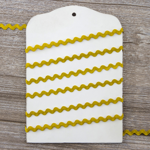 Тесьма PEGA тип вьюнчик, золотисто-желтый, 6,4 мм. Арт 841510421A4203