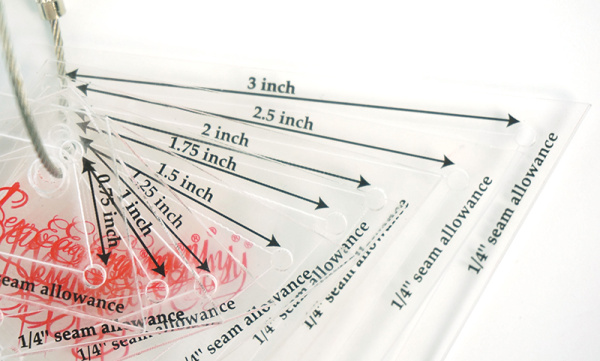 Набор лекал для заготовок-ромбов, 8 размеров (3/4”, 1”, 1 1/4”,1 1/2”, 1 3/4”, 2”,2 1/2”, 3”). Арт NL4162