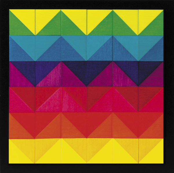 Мозаика из кубиков дизайнерская NAEF CLASSIC "Mosaik" 6+, натуральное дерево, цветная, 36 деталей. Арт 9404.1