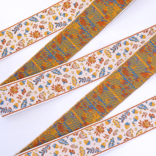 Лента из тканого жаккарда SAFISA, 25 мм, 15 м, цвет 02. Арт 9258-25мм-02