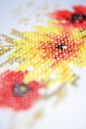 Набор для вышивания скатерти "Подсолнухи и маки" . Арт PN-0156859