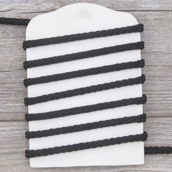 Шнур PEGA полиэстровый, цвет черный, 6,0 мм. Арт 842949700P7001