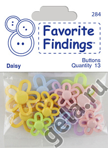 Пуговицы Favorite Findings "Маргаритки".арт.550000284                