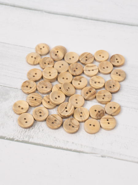 Пуговицы CONCEPT Button of Olive Wood, размер 24, дерево, цвет NAT. Арт 6411H-024-COL.NAT