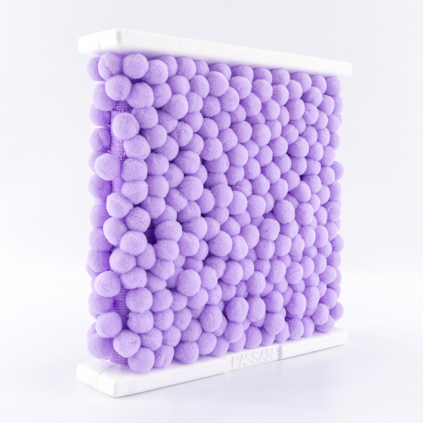 Тесьма с помпонами, диаметр 10 мм, цвет сиреневый. Арт PA-18-col.400