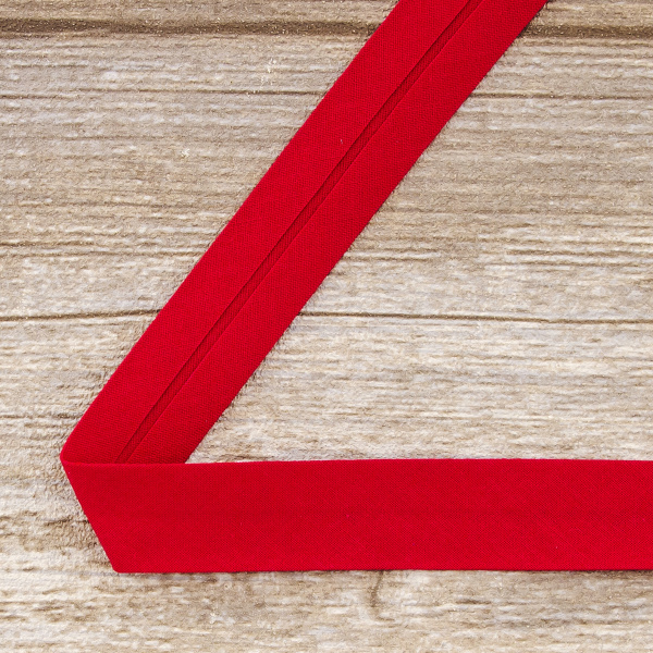 Косая бейка хлопок, 20 мм, 25 м, цвет 20, цвет розовый-темный. Арт 6600-20мм-20