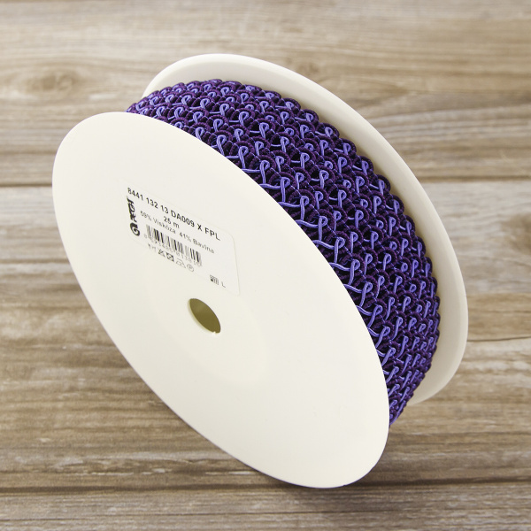 Тесьма PEGA тип отделочная, цвет сиреневый, 14 мм. Арт 844113213DA009          